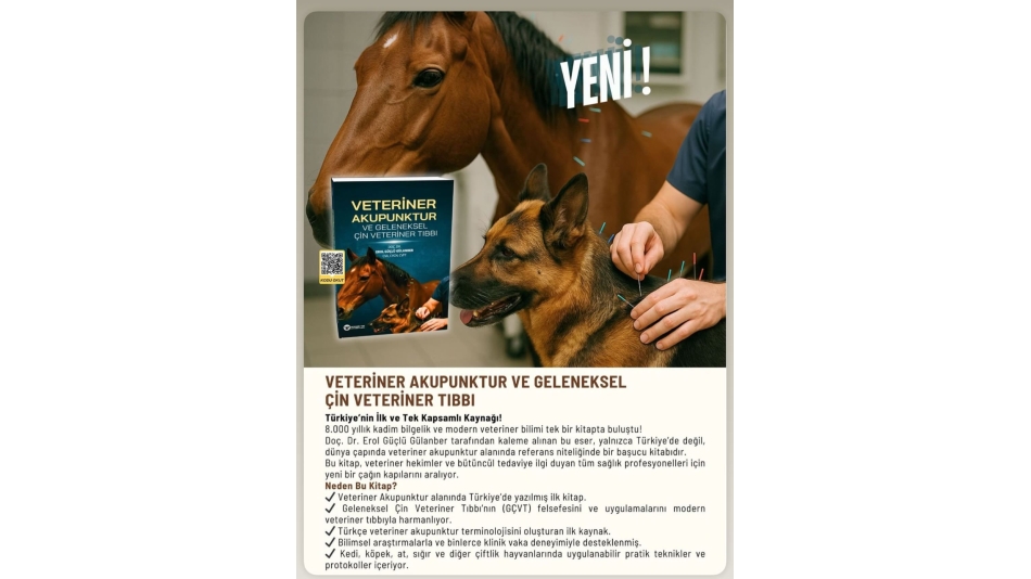 Türkiye'de ilk veteriner akupunktur ve geleneksel çin veteriner tıbbı kitabı yayınlandı